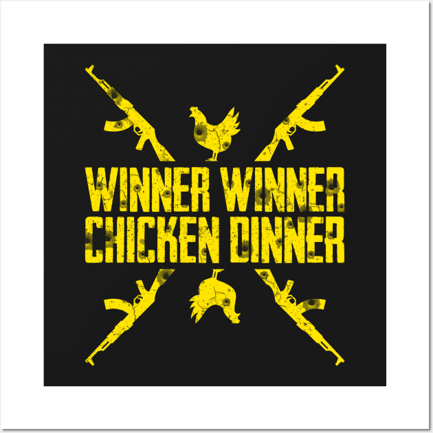 Winner winner chicken dinner PUBG Wall Art by Bomdesignz